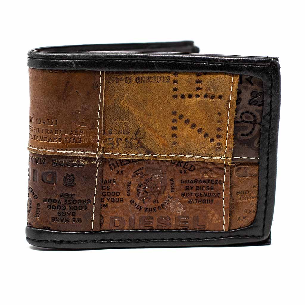 Men's Bifold Leather Patch Wallet
