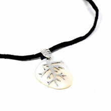 Load image into Gallery viewer, Pendant, Silver Branches on Mother of Pearl
