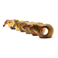 Load image into Gallery viewer, Set of Six Mahogany Wood Animal Napkin Rings - Jedando Handicrafts

