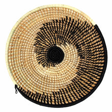 Load image into Gallery viewer, Woven Sisal Fruit Basket, Spiral Pattern in Natural/Black
