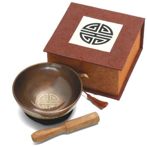 Meditation Bowl Box: 4'' Longevity - DZI (Meditation)