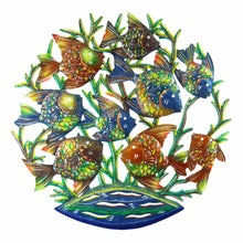 Load image into Gallery viewer, 24-Inch Painted School of Fish Metal Wall Art - Croix des Bouquets

