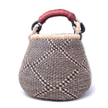 Load image into Gallery viewer, Bolga Pot Basket - Navy Neutral
