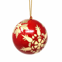 Load image into Gallery viewer, Handpainted Ornaments, Gold Snowflakes - Pack of 3
