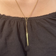 Load image into Gallery viewer, Cone Pendant Goldtone Neckace
