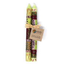 Load image into Gallery viewer, Hand Painted Candles in Kileo Design (pair of tapers) - Nobunto
