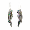 Earrings, Abalone Parrot