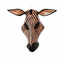 Load image into Gallery viewer, Wood Zebra Mask Wall Hanging
