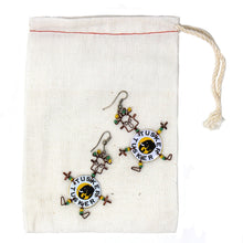 Load image into Gallery viewer, Recycled Tusker Bottle Cap Dancing Girl Earrings - Creative Alternatives
