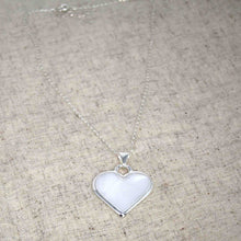 Load image into Gallery viewer, Corazon Blanco White Heart Pendant with Chain
