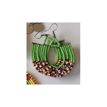 Load image into Gallery viewer, Maasai Bead Basket Dangle Earrings

