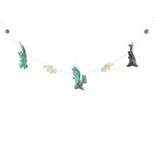 Load image into Gallery viewer, Felt Dragon Garland - Blue Colors - Global Groove
