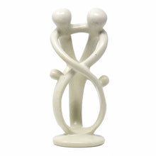 Load image into Gallery viewer, Natural 8-inch Tall Soapstone Family Sculpture - 2 Parents 2 Children - Smolart
