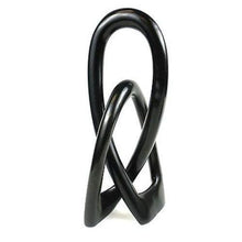 Load image into Gallery viewer, Soapstone Lovers Knot 10 inch Black
