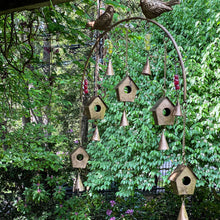 Load image into Gallery viewer, Handcrafted Bird Chime, Recycled Iron and Glass Beads
