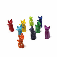Load image into Gallery viewer, Soapstone Tiny Sitting Cats - Assorted Pack of 5 Colors
