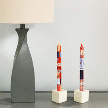Load image into Gallery viewer, Hand Painted Candles in Uzushi Design (three tapers) - Nobunto
