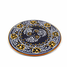 Load image into Gallery viewer, Handmade Pottery 8&quot; Trivet or Wall Hanging, Blue - Encantada
