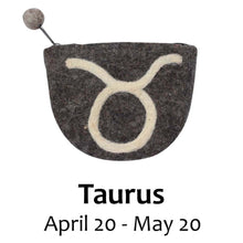 Load image into Gallery viewer, Felt Zodiac Taurus Clutch Purse
