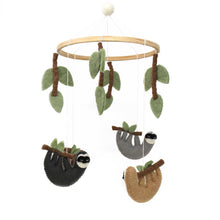 Load image into Gallery viewer, Hand Crafted Felt Sloth Mobile
