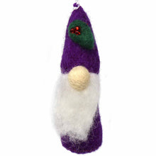Load image into Gallery viewer, Christmas Ornament: Gnome, Purple - Global Groove (H)
