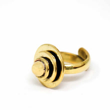 Load image into Gallery viewer, Domed Adjustable Brass Ring
