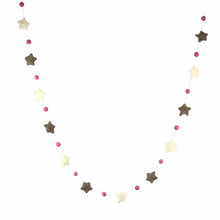 Load image into Gallery viewer, Hand Crafted Felt from Nepal: Stars Garland, Grey/Pink
