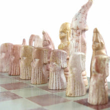 Load image into Gallery viewer, Hand Carved Soapstone Maasai Chess Set - 14&quot; Board - Smolart
