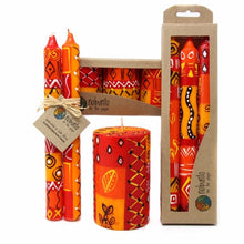 Load image into Gallery viewer, Set of Three Boxed Tall Hand-Painted Candles - Zahabu Design - Nobunto

